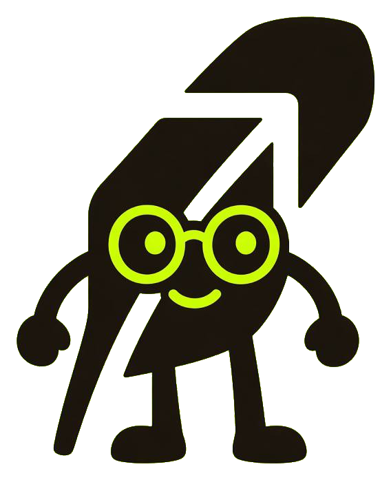 Leaf, the $LEAF mascot — a smiling black leaf with round glasses